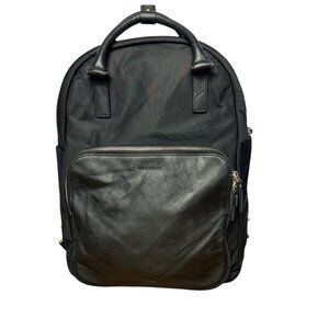 Lo & Sons The Rowledge Laptop Backpack Black Exterior Camel Interior Travel Bag